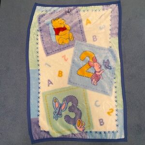 Winnie the Pooh Piglet ABC 123 Butterflies Disney Baby Toddler Fleece Blanket
